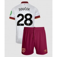 Camiseta West Ham United Tomas Soucek #28 Tercera Equipación Replica 2024-25 para niños mangas cortas (+ Pantalones cortos)